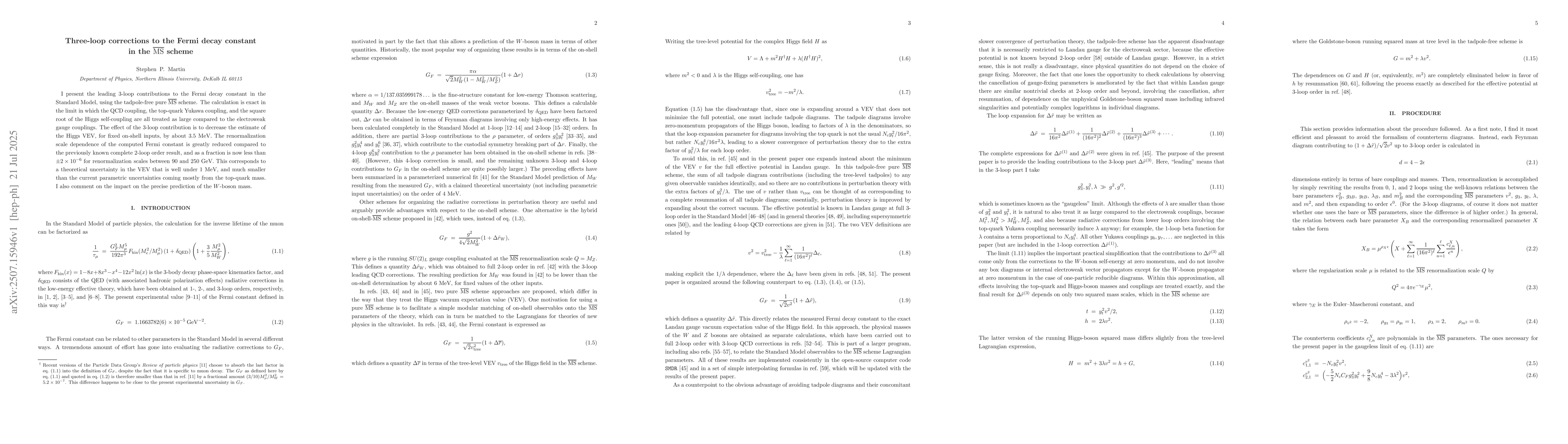 Thumbnail for Three-loop corrections to the Fermi decay constant in the
  $\overline{\rm{MS}}$ scheme