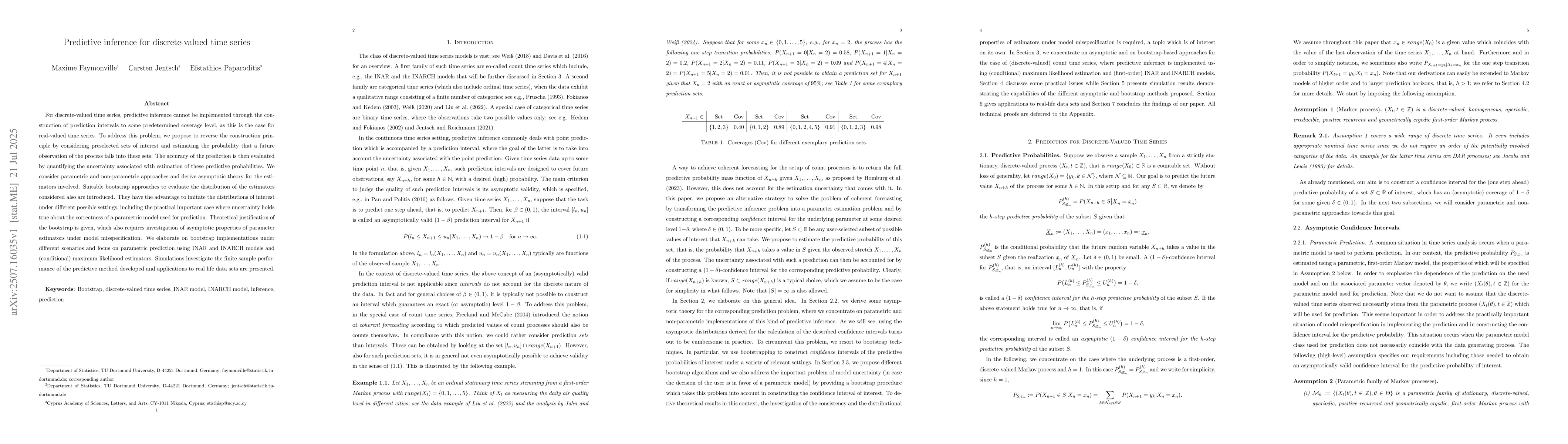 Thumbnail for Predictive inference for discrete-valued time series