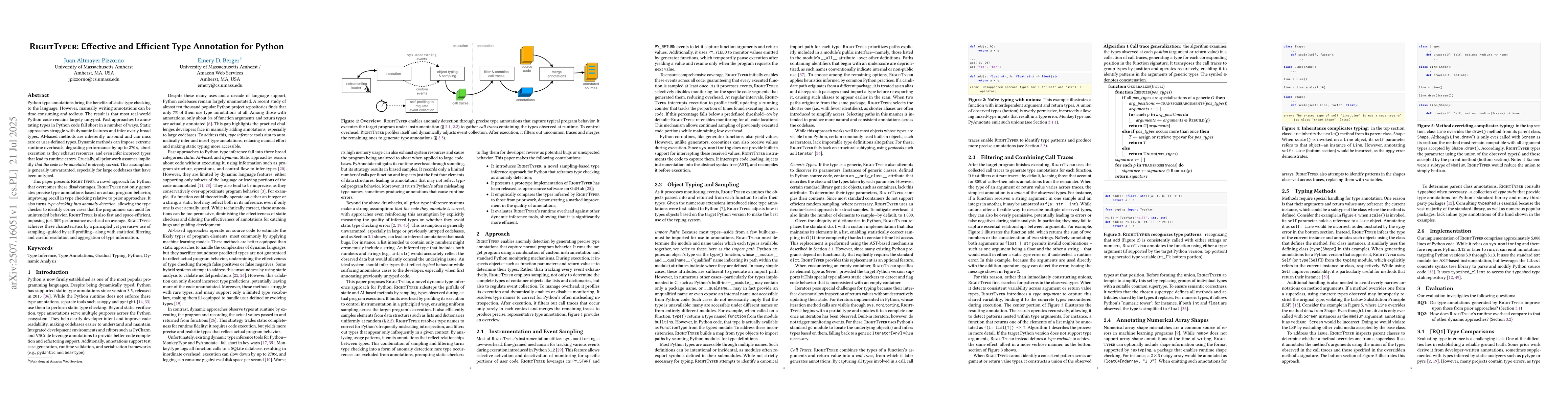Thumbnail for RightTyper: Effective and Efficient Type Annotation for Python