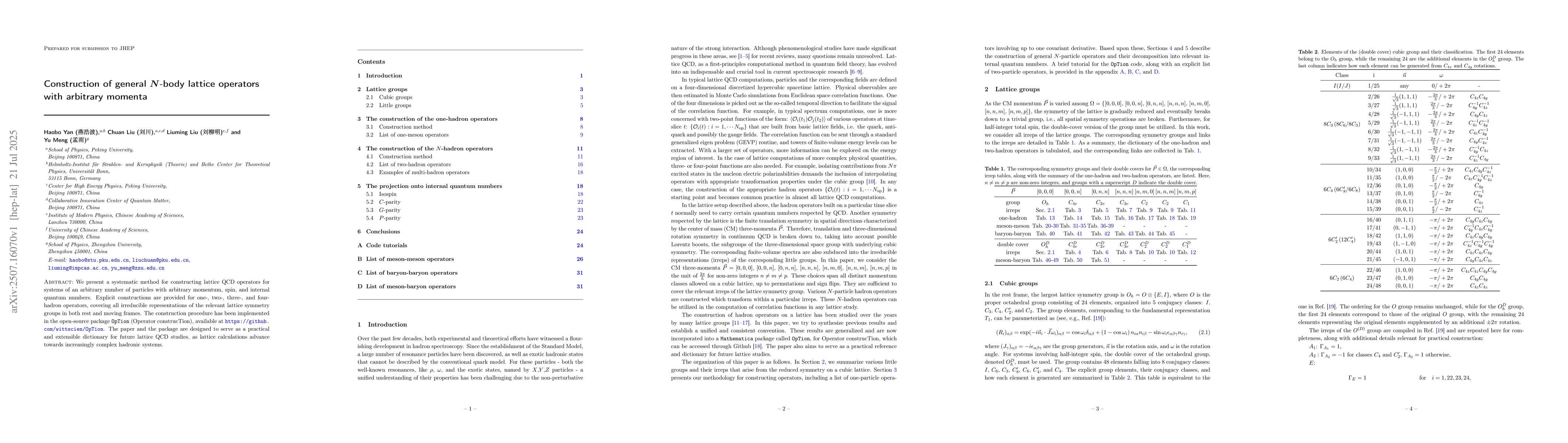 Thumbnail for Construction of general $N$-body lattice operators with arbitrary
  momenta
