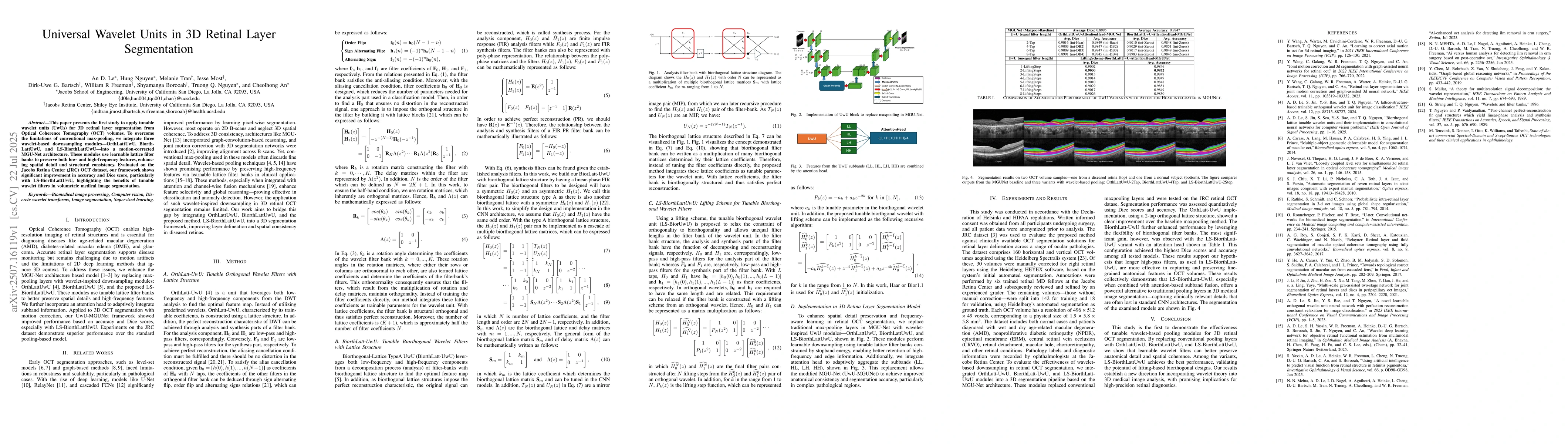 Thumbnail for Universal Wavelet Units in 3D Retinal Layer Segmentation