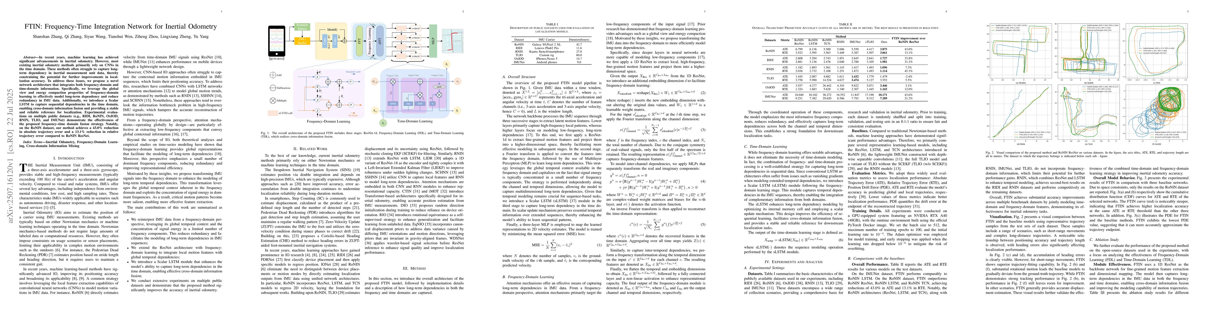 Thumbnail for FTIN: Frequency-Time Integration Network for Inertial Odometry