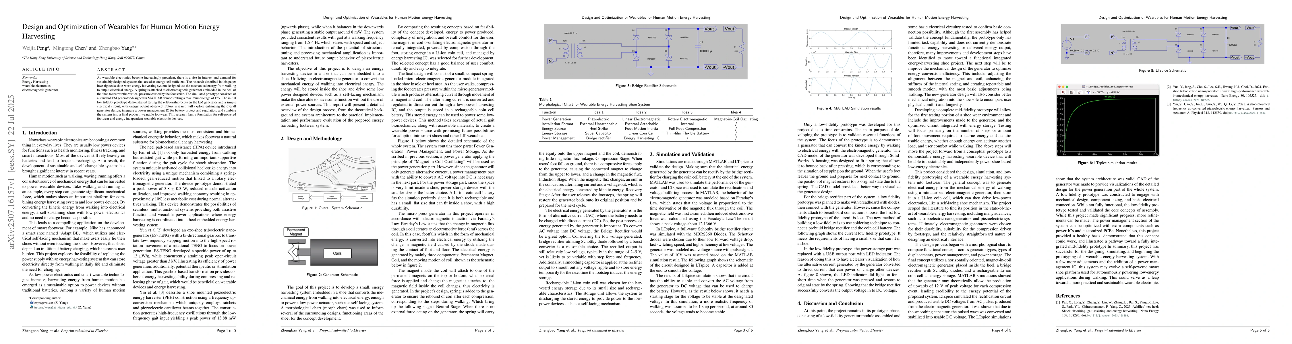 Thumbnail for Design and Optimization of Wearables for Human Motion Energy Harvesting
