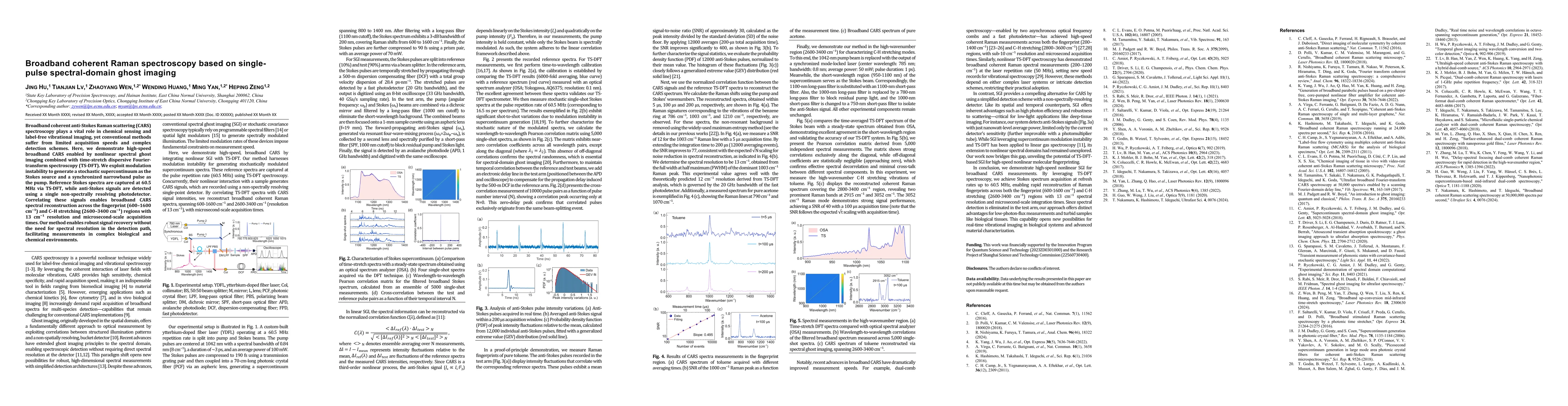 Thumbnail for Broadband coherent Raman spectroscopy based on single-pulse
  spectral-domain ghost imaging