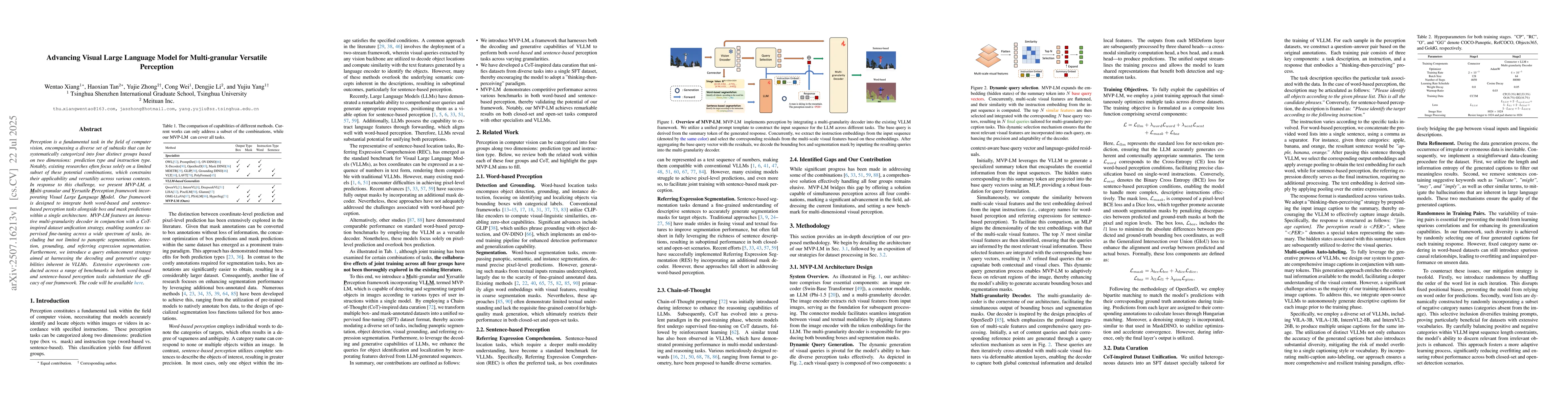 Thumbnail for Advancing Visual Large Language Model for Multi-granular Versatile
  Perception