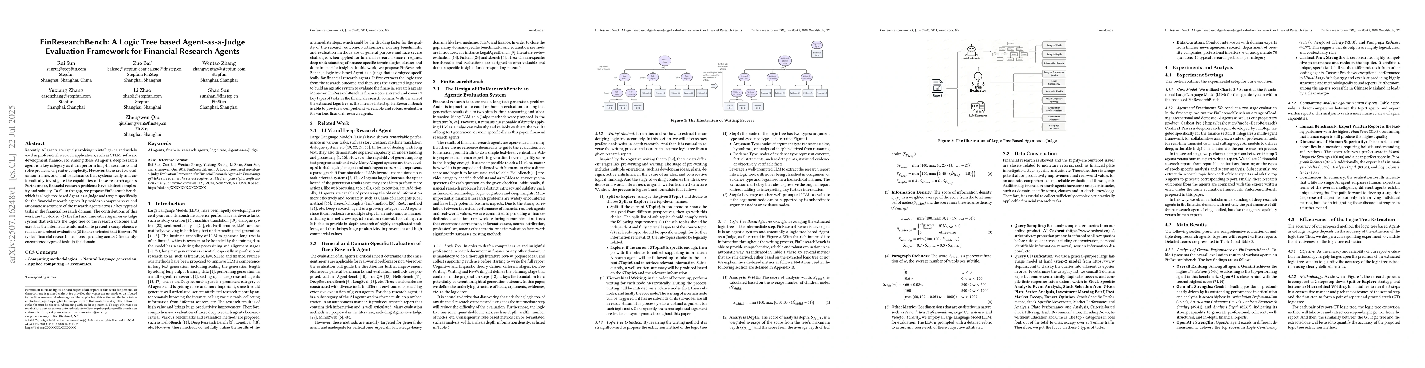 Thumbnail for FinResearchBench: A Logic Tree based Agent-as-a-Judge Evaluation
  Framework for Financial Research Agents