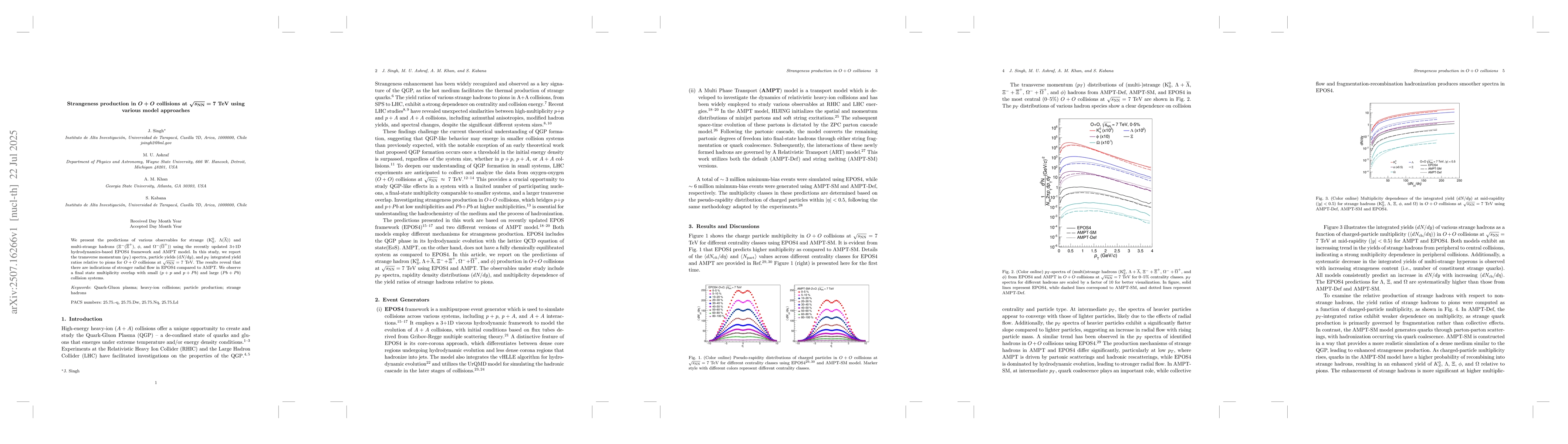 Thumbnail for Strangeness production in $O+O$ collisions at $\sqrt{s_{\mathrm{NN}}}=7$
  TeV using various model approaches