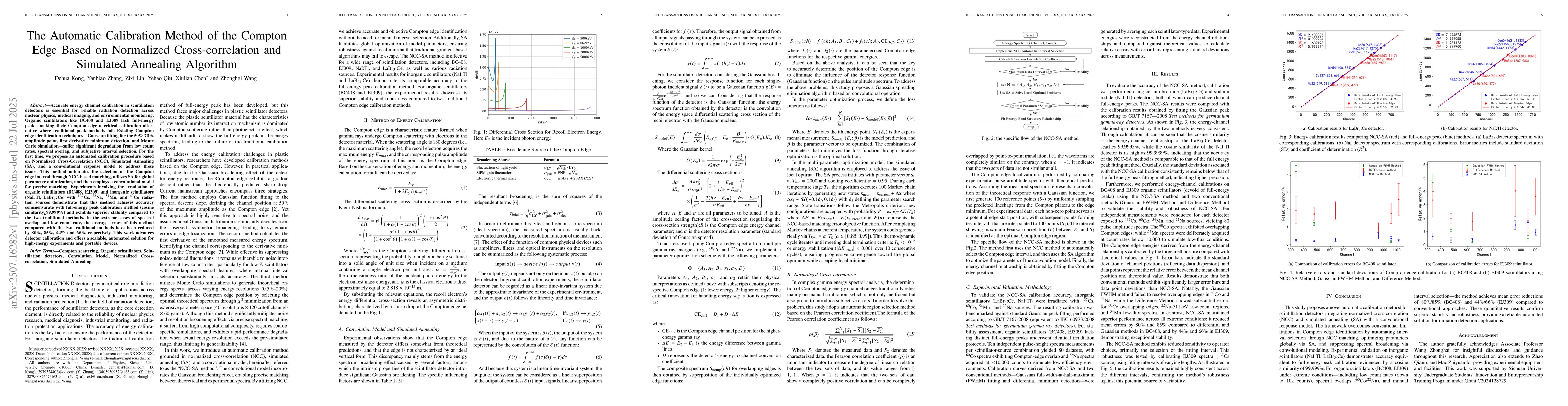 Thumbnail for The Automatic Calibration Method of the Compton Edge Based on Normalized
  Cross-correlation and Simulated Annealing Algorithm
