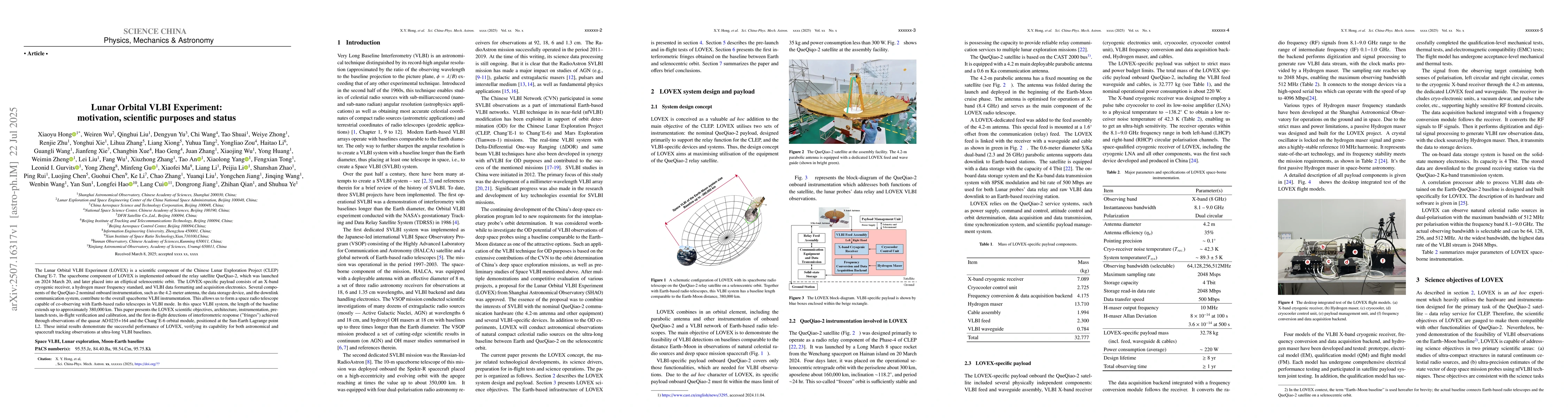 Thumbnail for Lunar Orbital VLBI Experiment: motivation, scientific purposes and
  status
