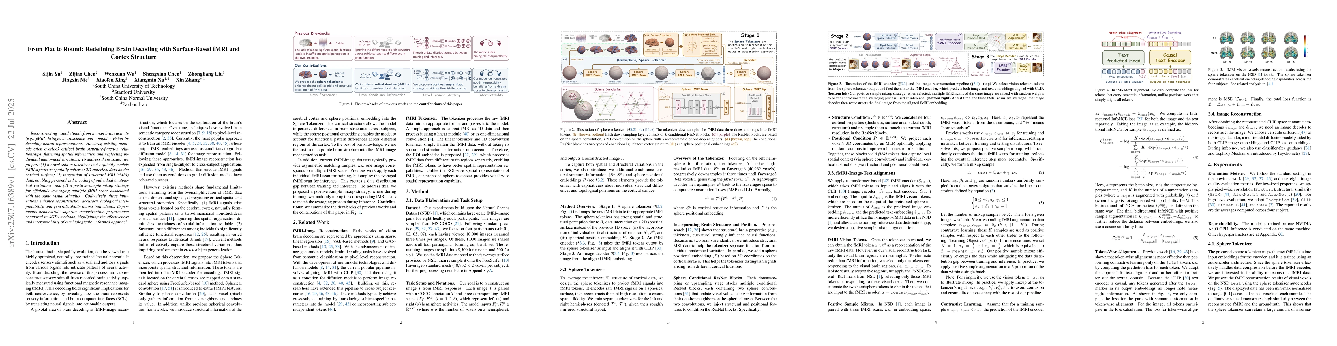 Thumbnail for From Flat to Round: Redefining Brain Decoding with Surface-Based fMRI
  and Cortex Structure