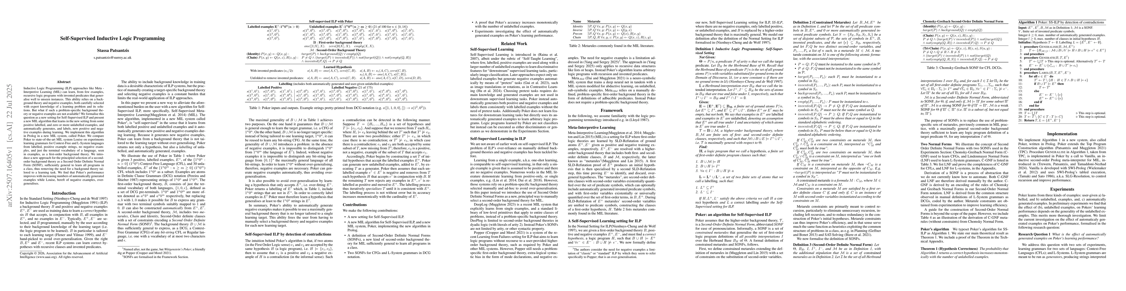Thumbnail for Self-Supervised Inductive Logic Programming