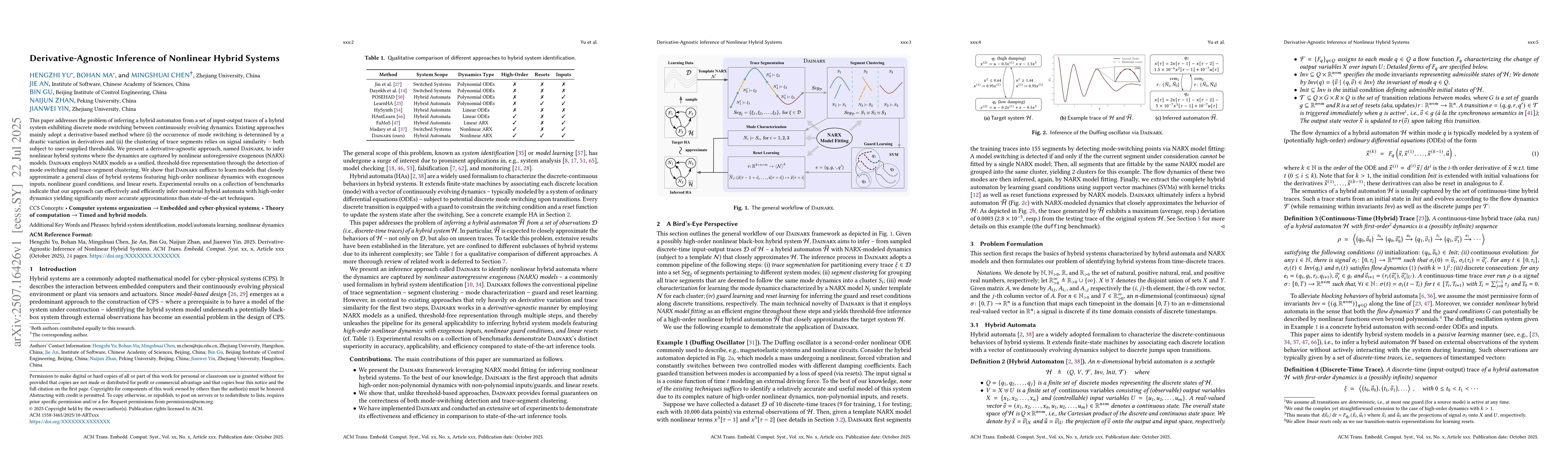 Thumbnail for Derivative-Agnostic Inference of Nonlinear Hybrid Systems