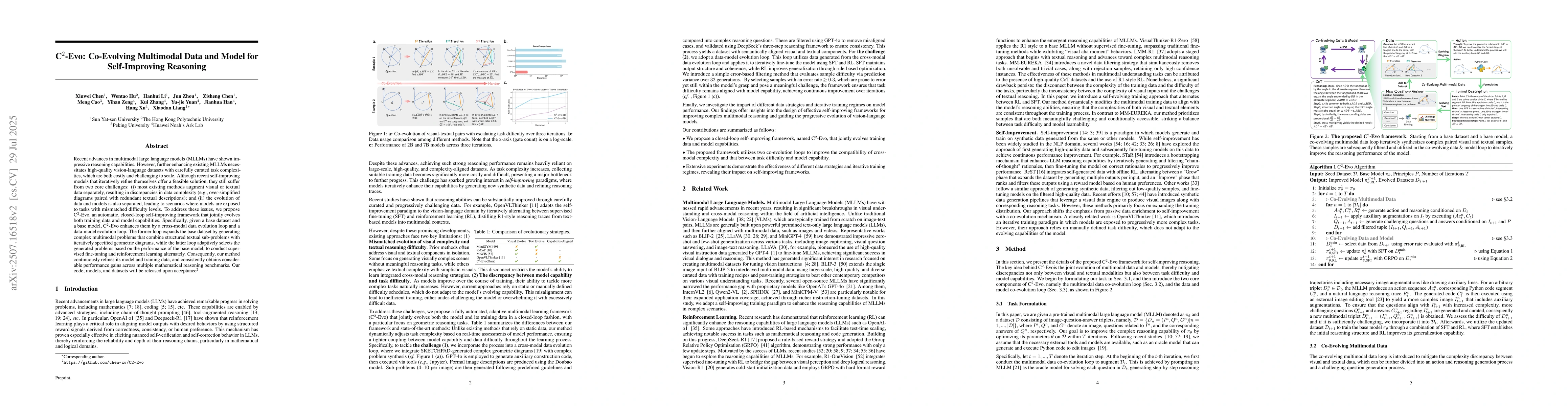 Thumbnail for C2-Evo: Co-Evolving Multimodal Data and Model for Self-Improving
  Reasoning
