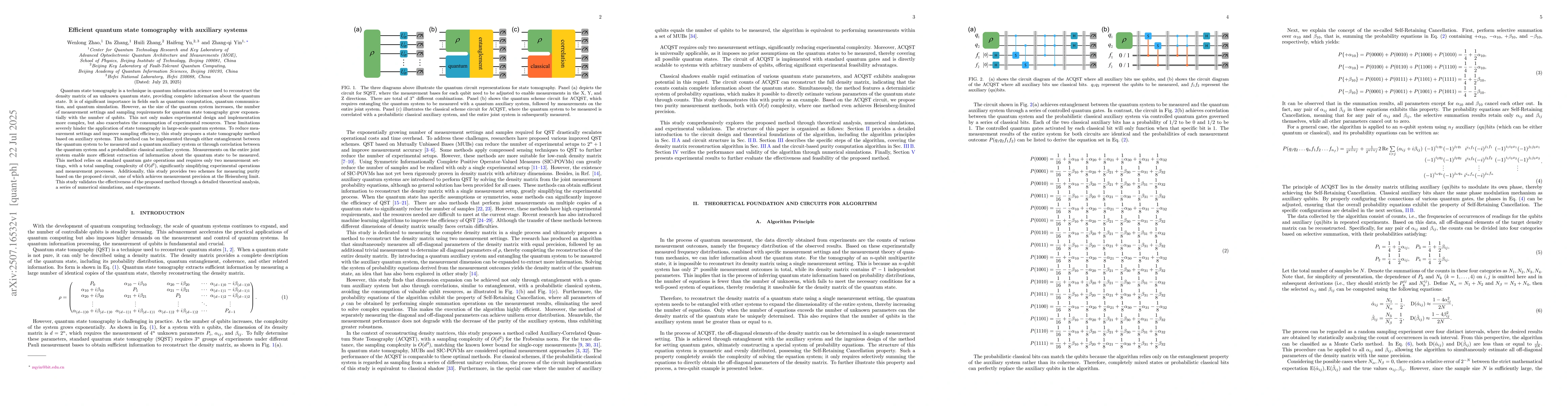 Thumbnail for Efficient quantum state tomography with auxiliary systems