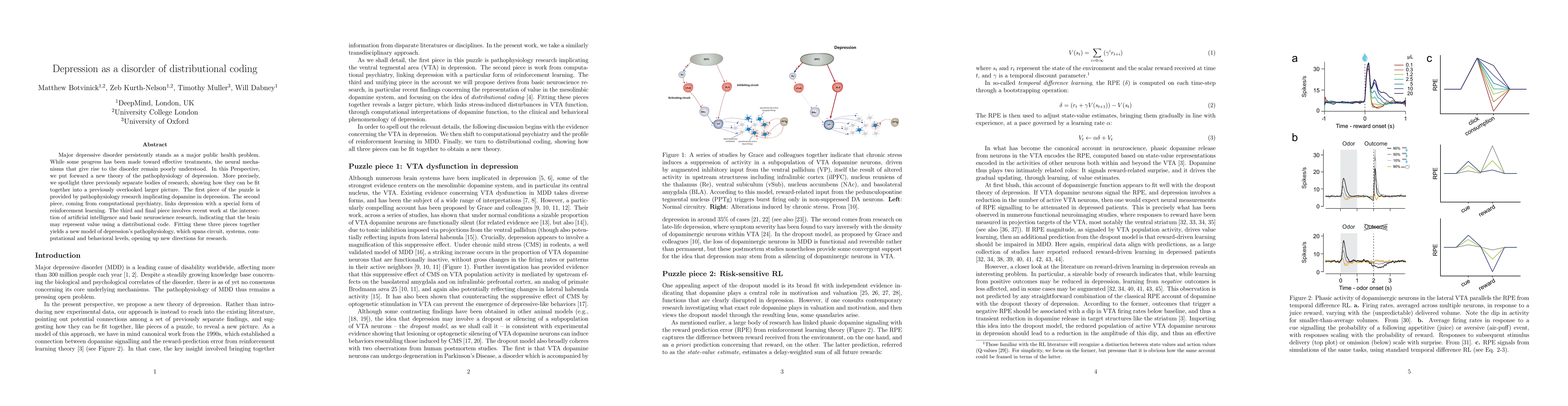 Thumbnail for Depression as a disorder of distributional coding