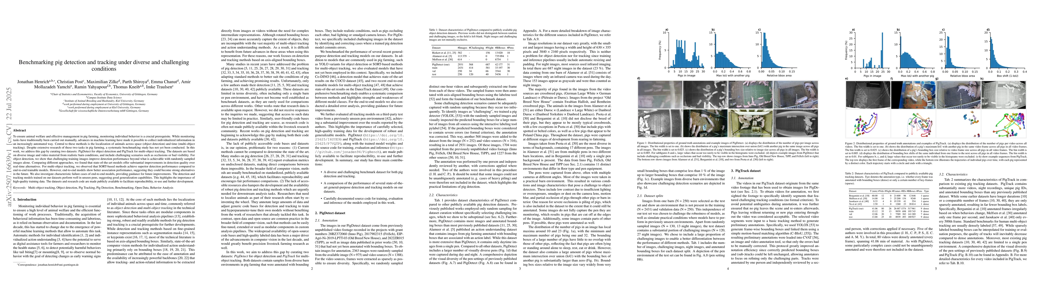Thumbnail for Benchmarking pig detection and tracking under diverse and challenging
  conditions