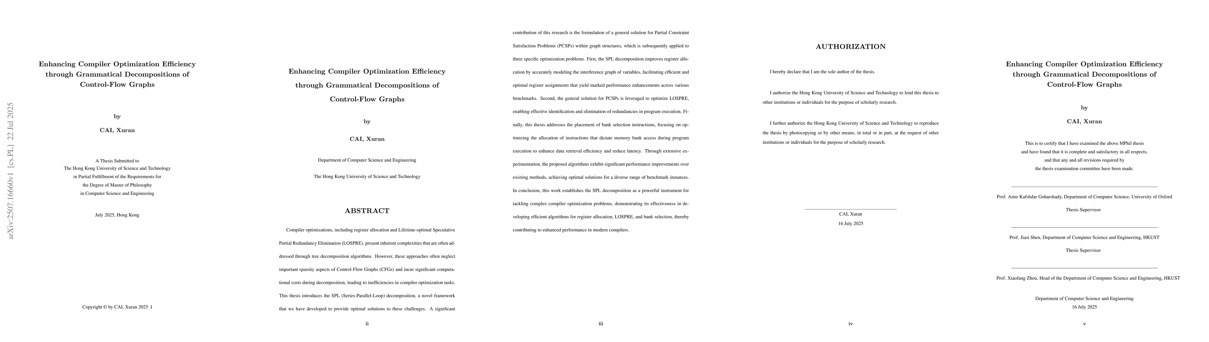 Thumbnail for Enhancing Compiler Optimization Efficiency through Grammatical
  Decompositions of Control-Flow Graphs