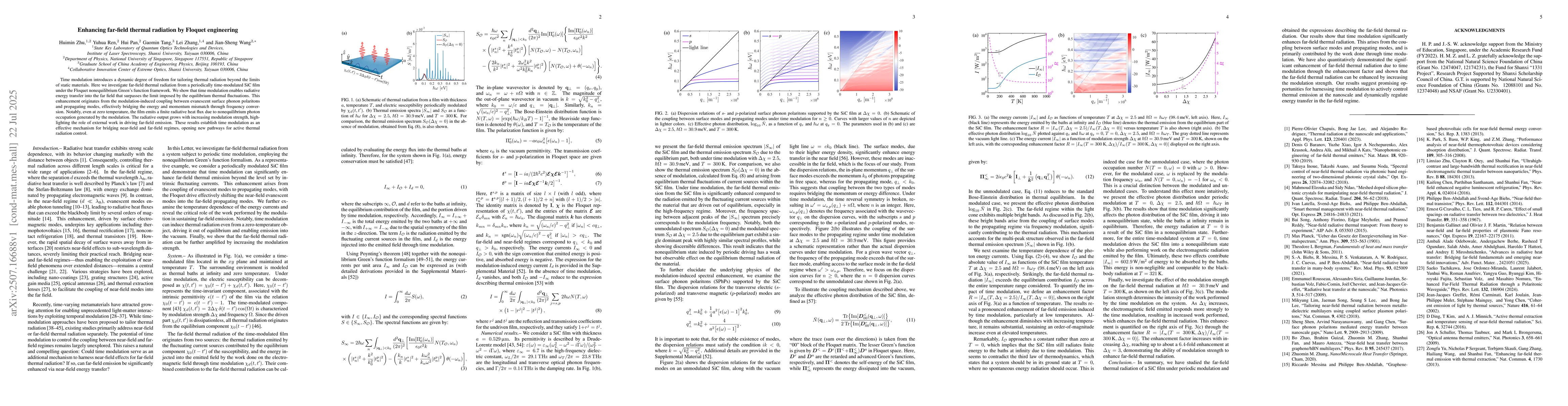 Thumbnail for Enhancing far-field thermal radiation by Floquet engineering