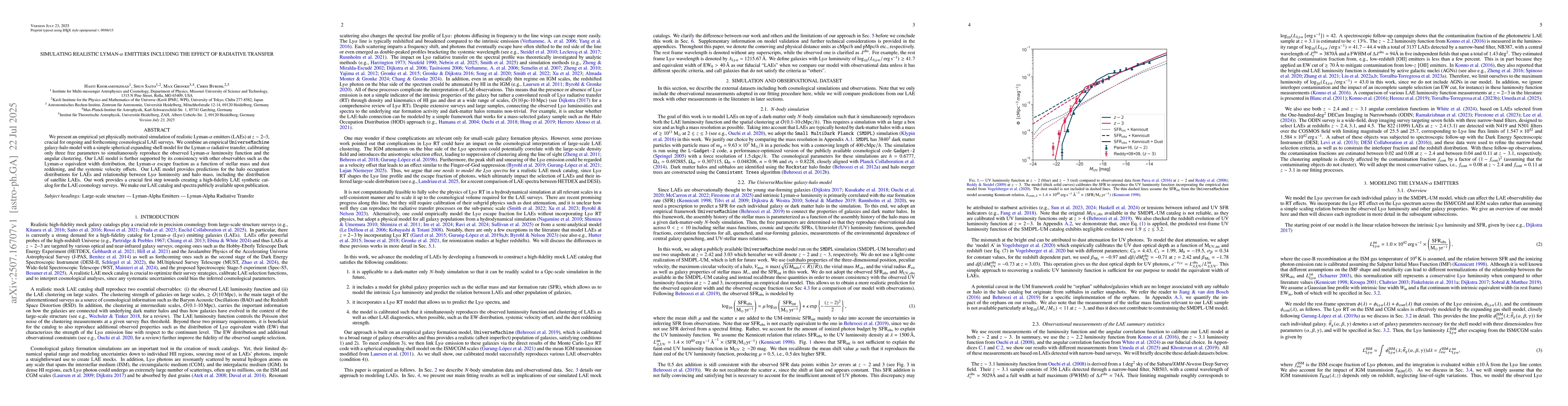 Thumbnail for Simulating realistic Lyman-$α$ emitting galaxies including the
  effect of radiative transfer