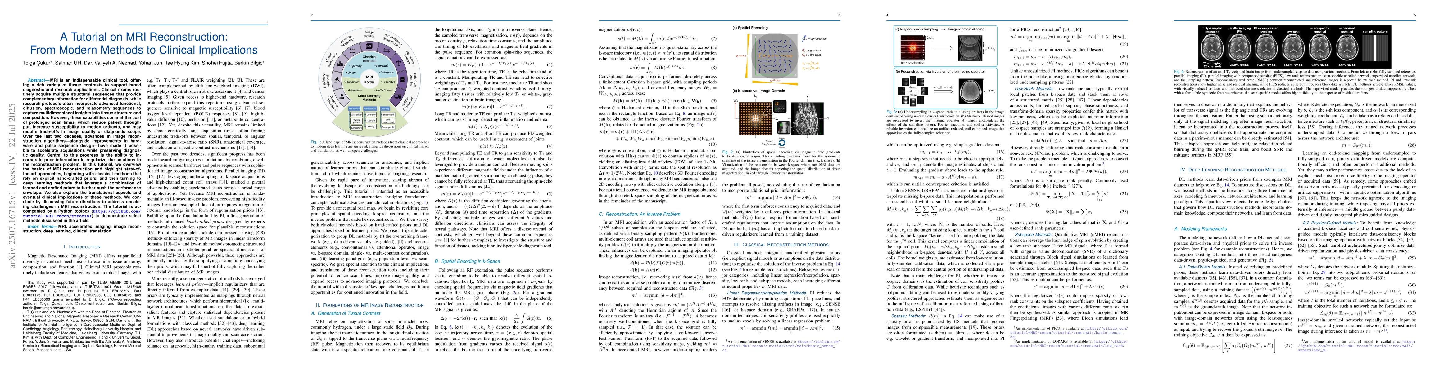 Thumbnail for A Tutorial on MRI Reconstruction: From Modern Methods to Clinical
  Implications