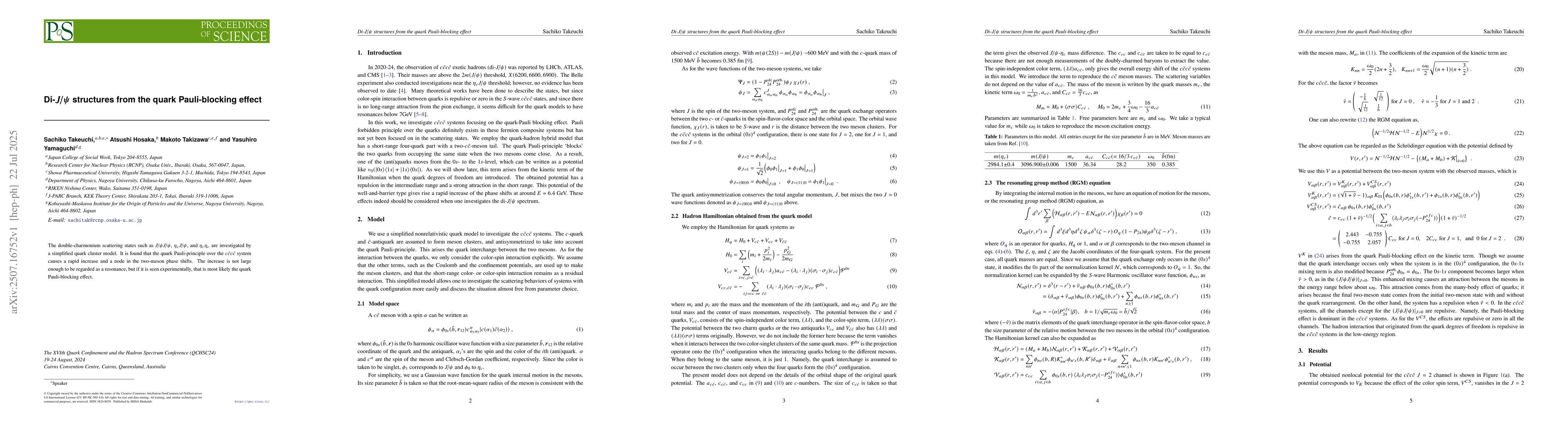 Thumbnail for Di-$J/ψ$ structures from the quark Pauli-blocking effect