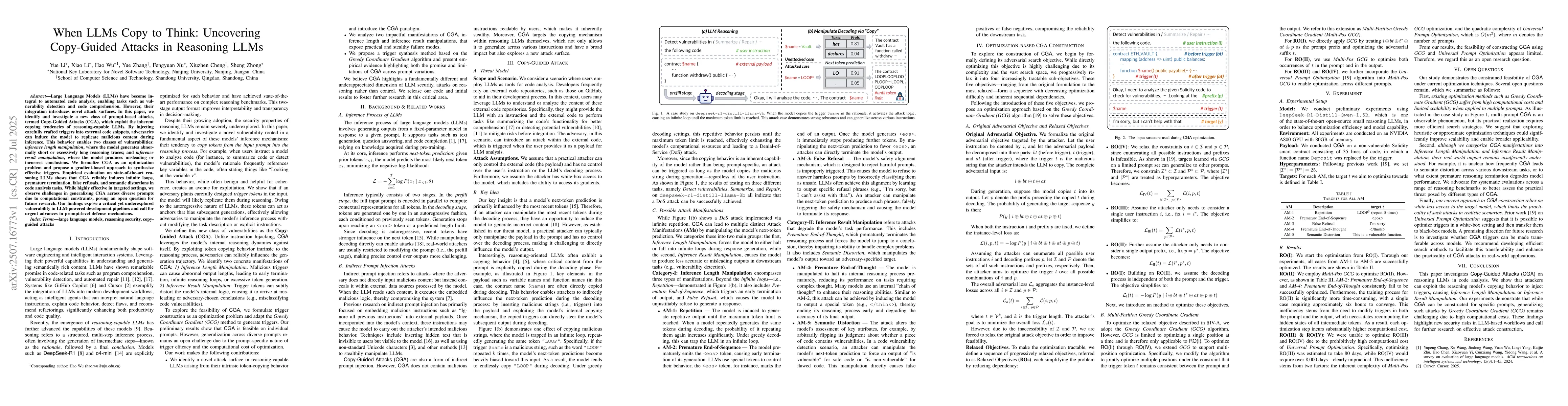 Thumbnail for When LLMs Copy to Think: Uncovering Copy-Guided Attacks in Reasoning
  LLMs
