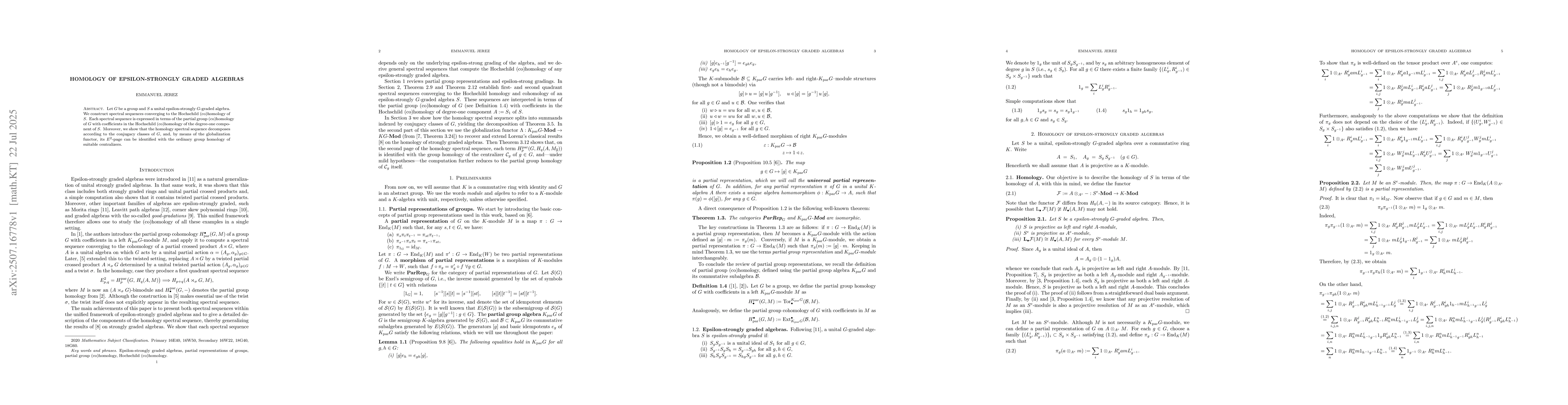 Thumbnail for Homology of Epsilon-Strongly Graded Algebras