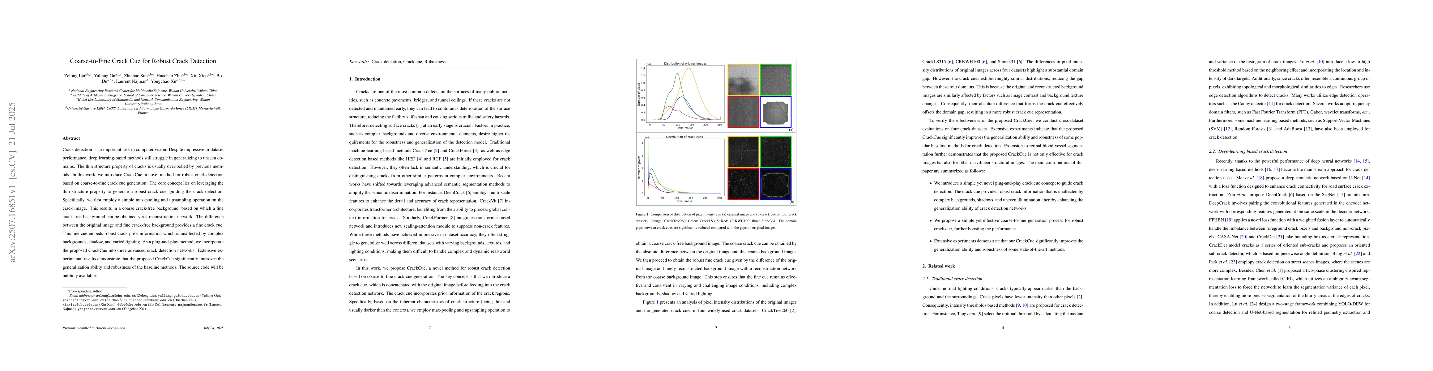 Thumbnail for Coarse-to-fine crack cue for robust crack detection