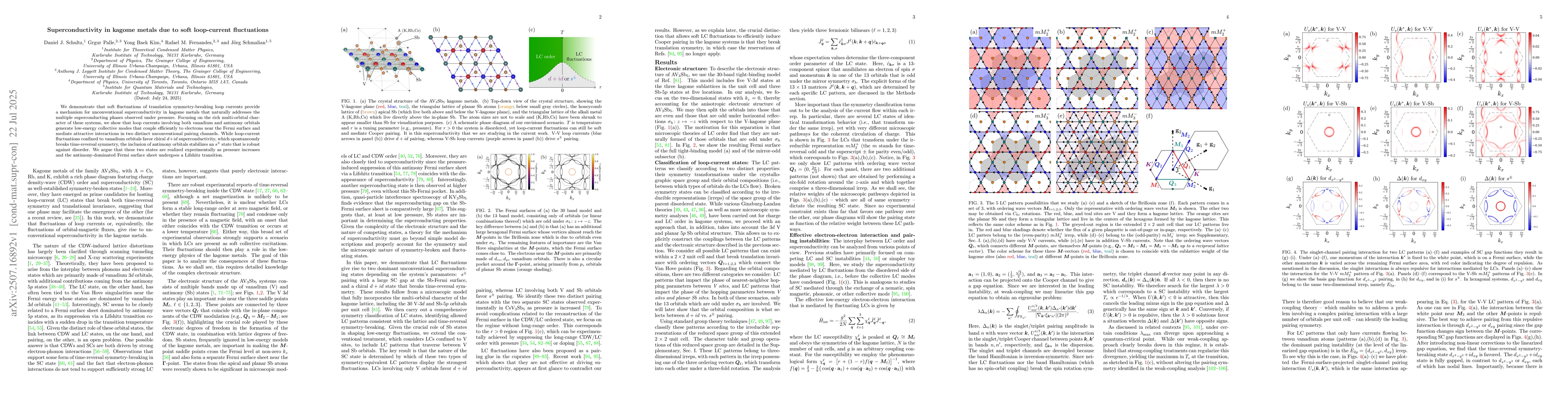 Thumbnail for Superconductivity in kagome metals due to soft loop-current fluctuations