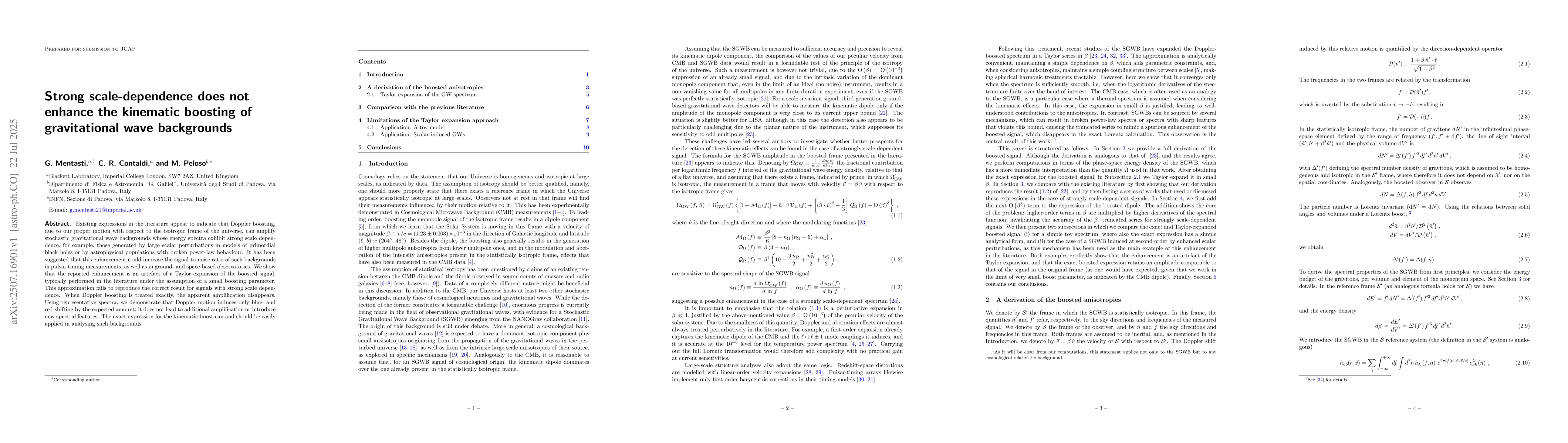 Thumbnail for Strong scale-dependence does not enhance the kinematic boosting of
  gravitational wave backgrounds