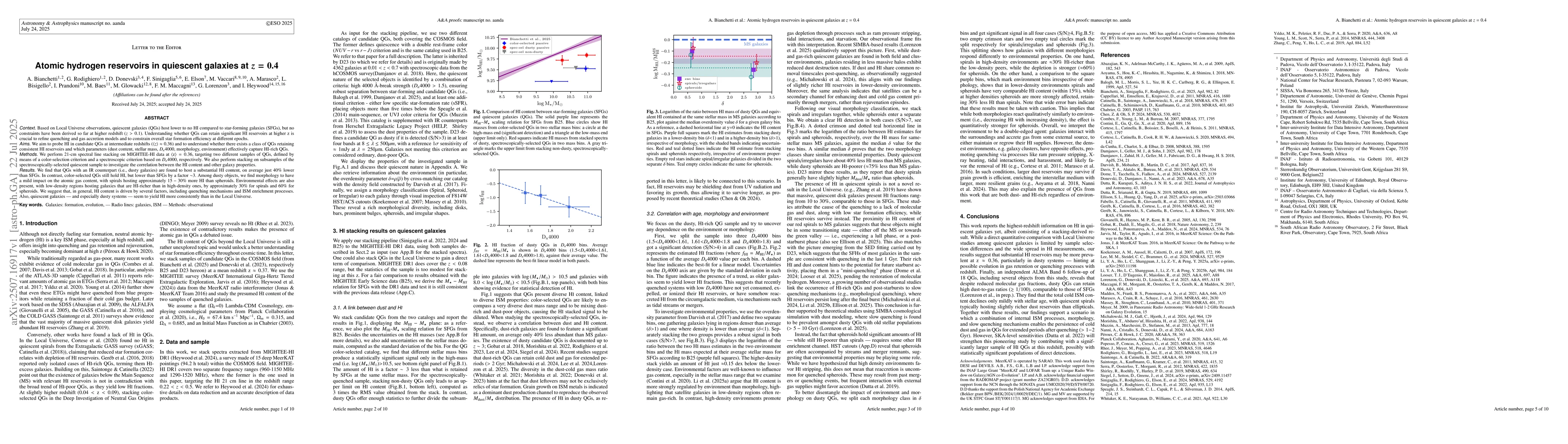 Thumbnail for Atomic hydrogen reservoirs in quiescent galaxies at z = 0.4