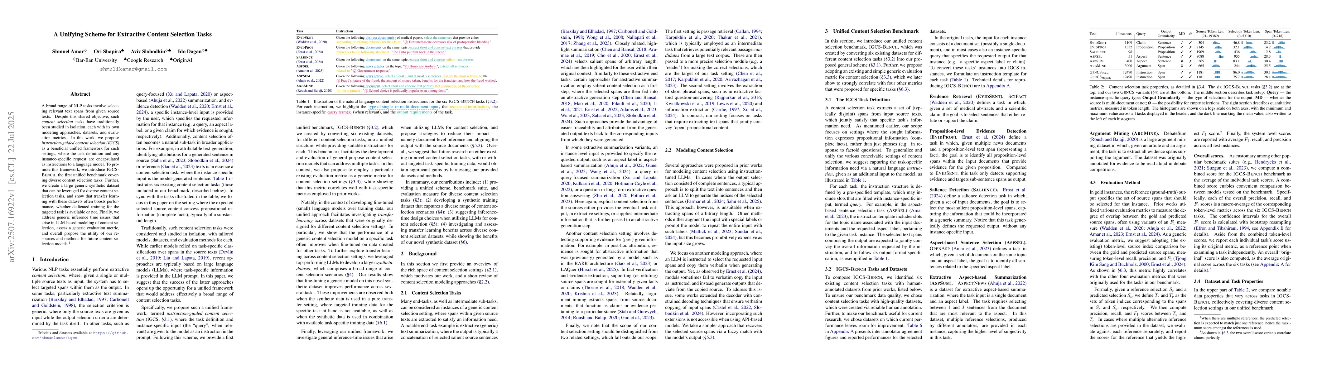 Thumbnail for A Unifying Scheme for Extractive Content Selection Tasks