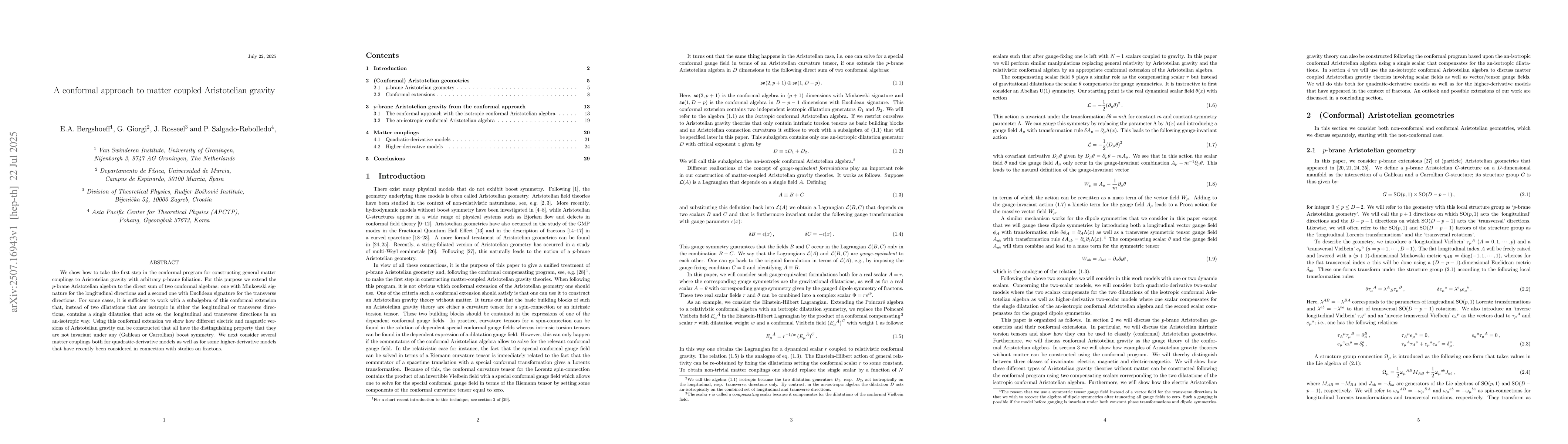 Thumbnail for A conformal approach to matter coupled Aristotelian gravity