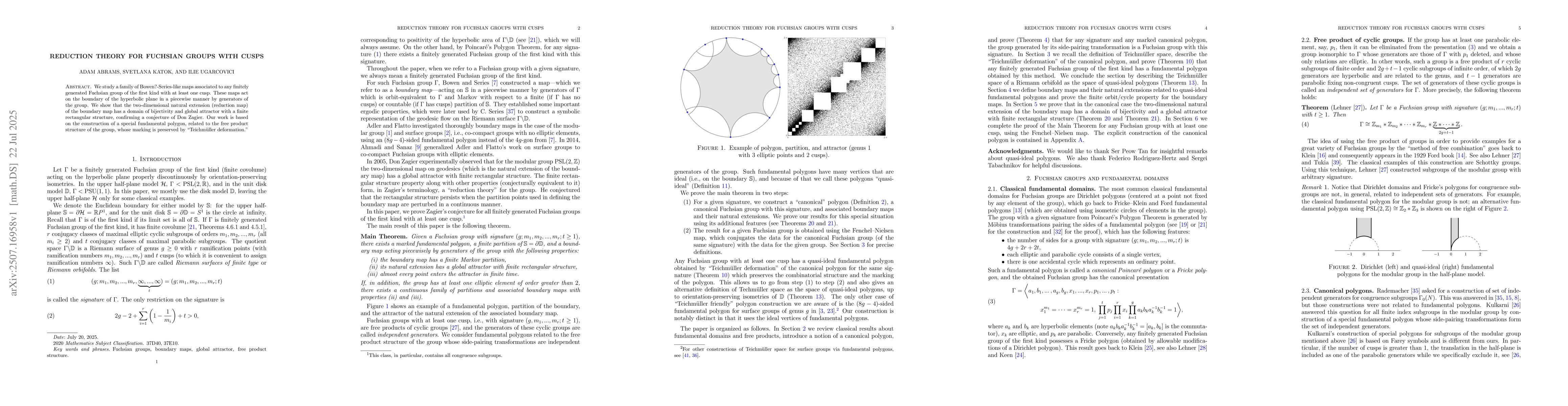 Thumbnail for Reduction theory for Fuchsian groups with cusps