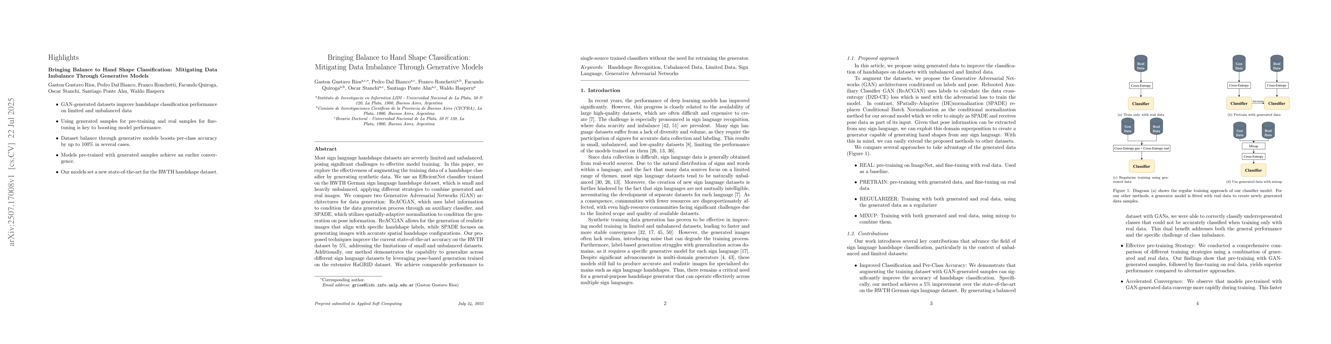 Thumbnail for Bringing Balance to Hand Shape Classification: Mitigating Data Imbalance
  Through Generative Models