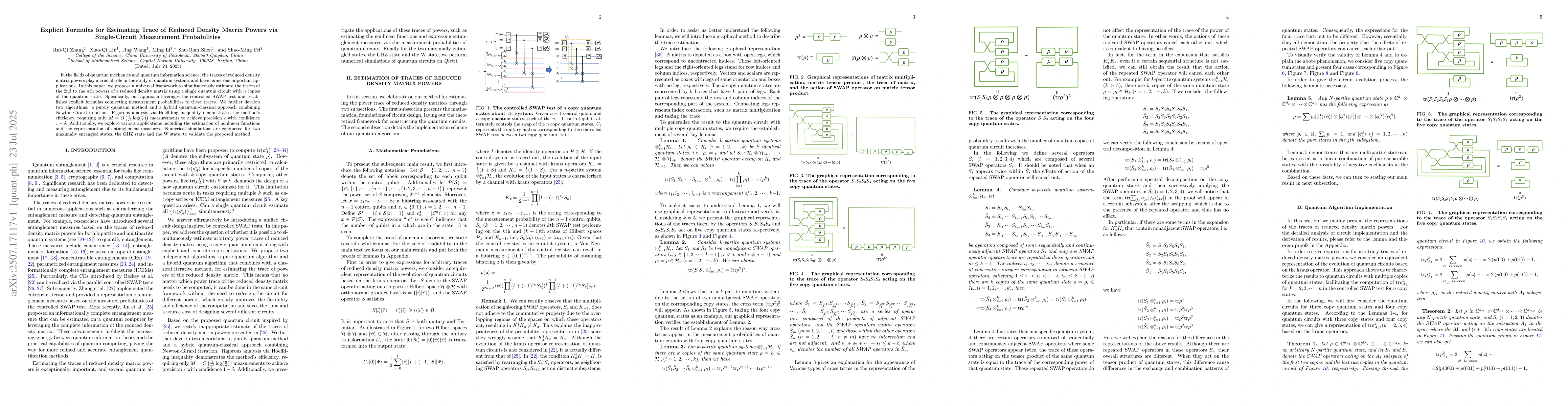 Thumbnail for Explicit Formulas for Estimating Trace of Reduced Density Matrix Powers
  via Single-Circuit Measurement Probabilities