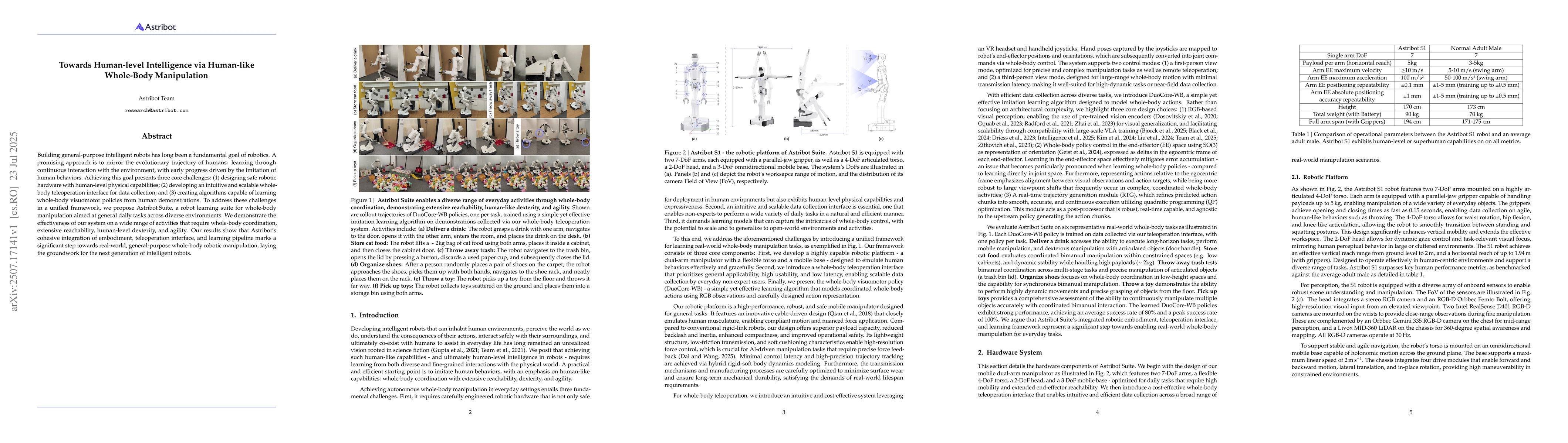 Thumbnail for Towards Human-level Intelligence via Human-like Whole-Body Manipulation