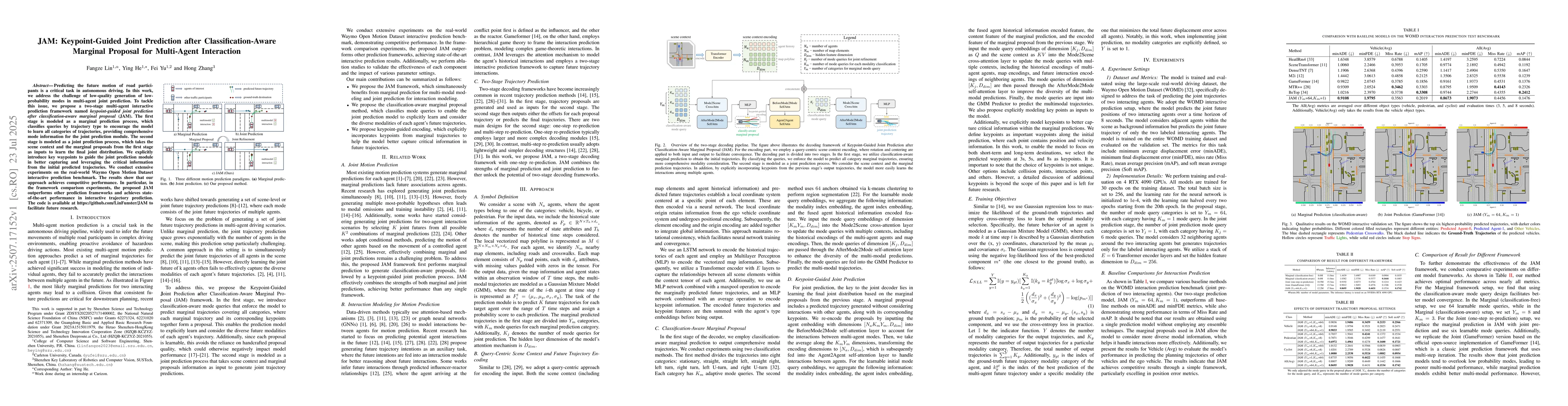 Thumbnail for JAM: Keypoint-Guided Joint Prediction after Classification-Aware
  Marginal Proposal for Multi-Agent Interaction