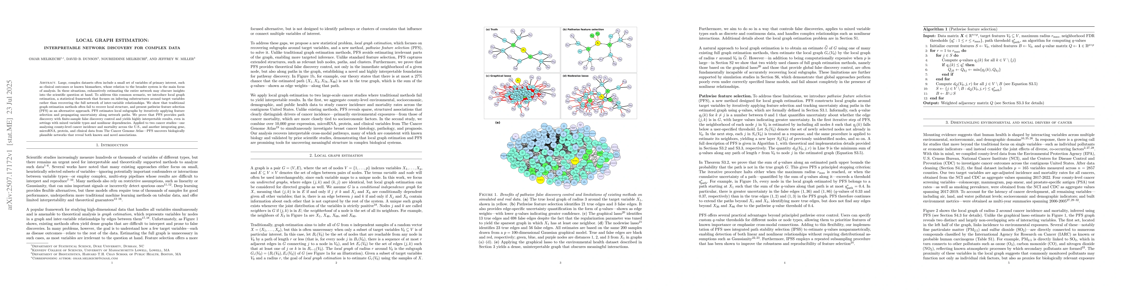 Thumbnail for Local graph estimation: Interpretable network discovery for complex data
