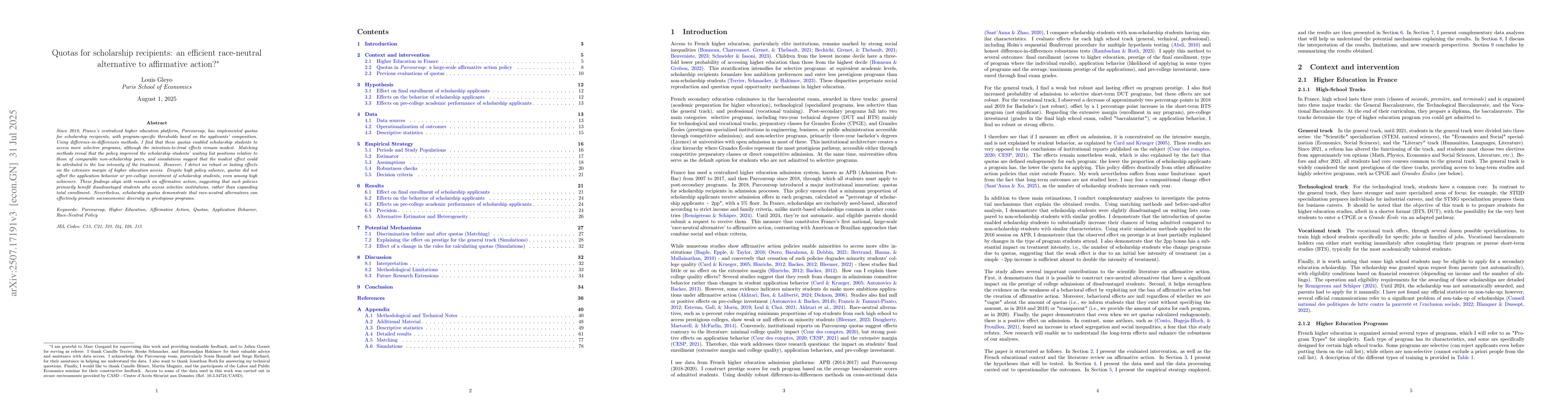 Thumbnail for Quotas for scholarship recipients: an efficient race-neutral alternative
  to affirmative action?