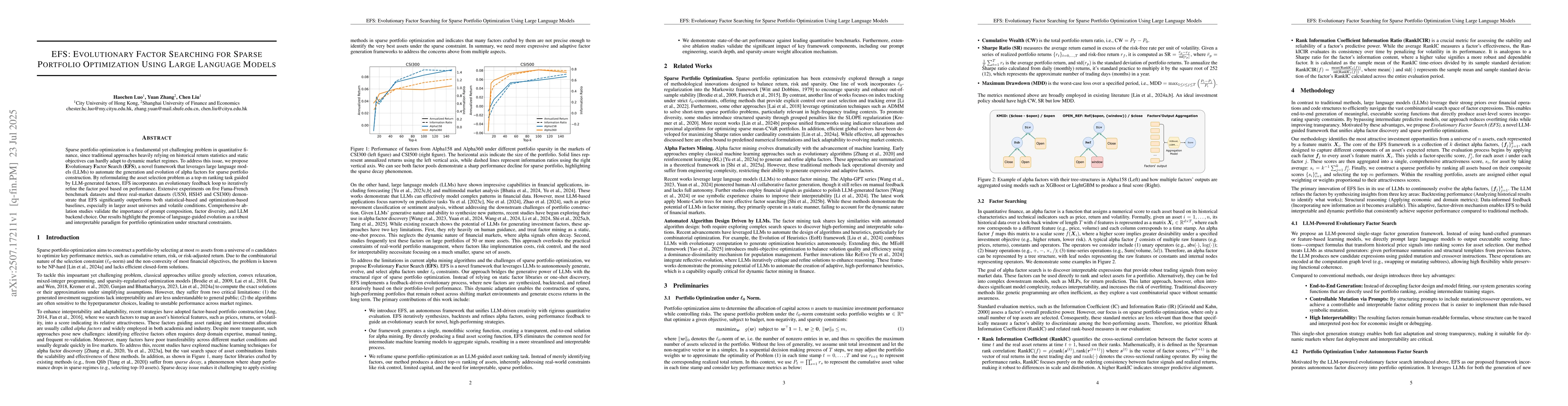 Thumbnail for EFS: Evolutionary Factor Searching for Sparse Portfolio Optimization
  Using Large Language Models