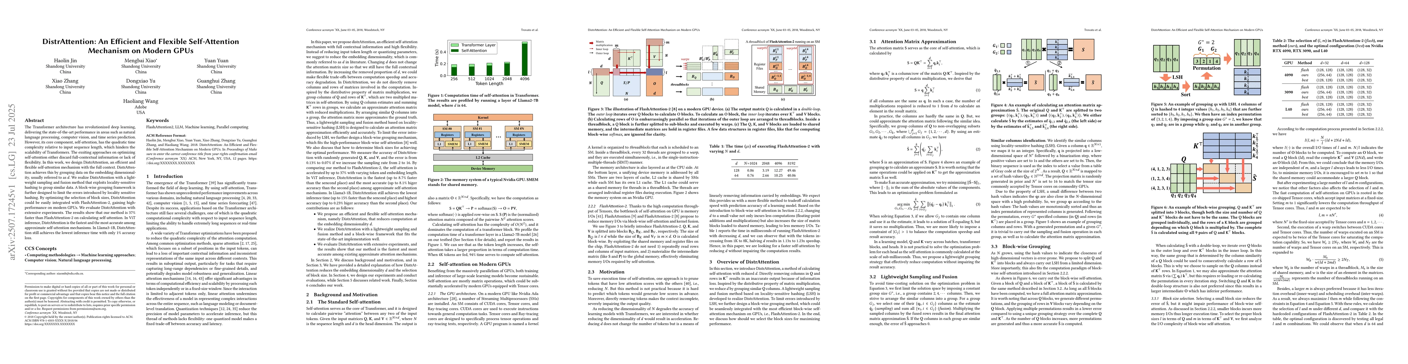Thumbnail for DistrAttention: An Efficient and Flexible Self-Attention Mechanism on
  Modern GPUs