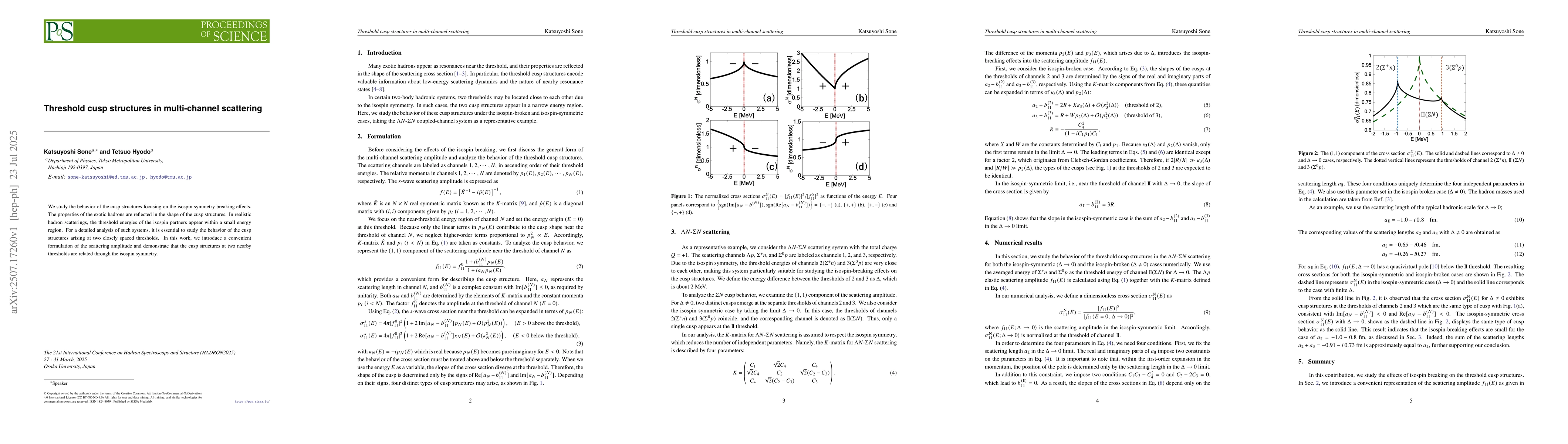 Thumbnail for Threshold cusp structures in multi-channel scattering