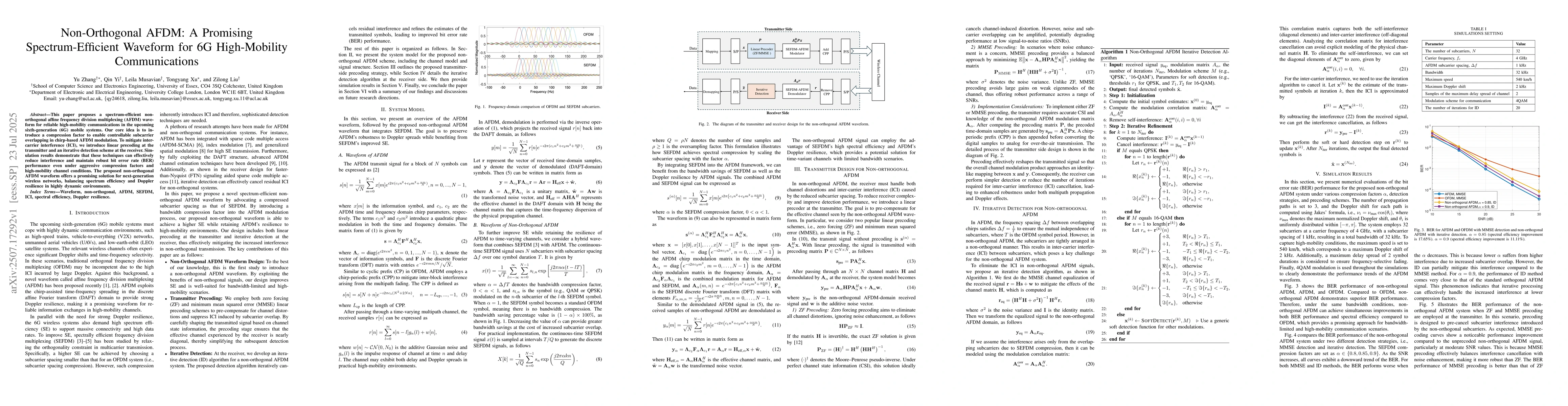Thumbnail for Non-Orthogonal AFDM: A Promising Spectrum-Efficient Waveform for 6G
  High-Mobility Communications