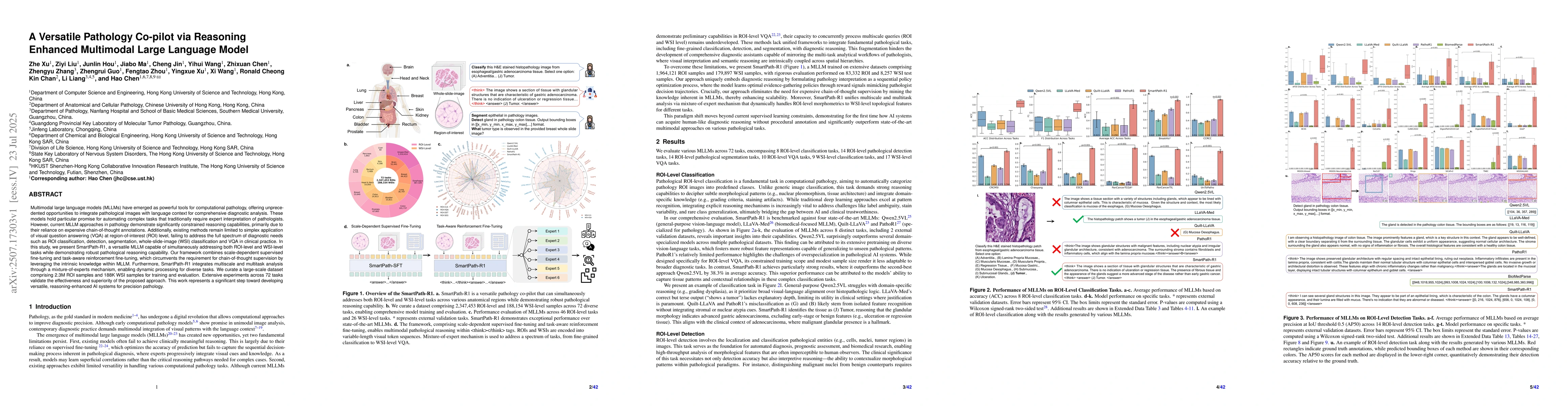 Thumbnail for A Versatile Pathology Co-pilot via Reasoning Enhanced Multimodal Large
  Language Model