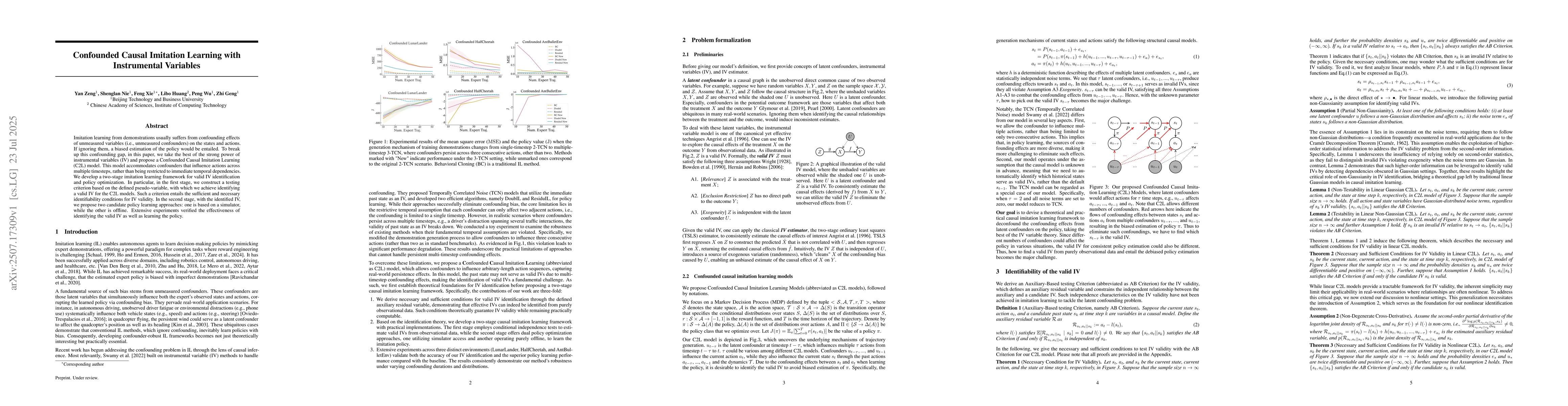 Thumbnail for Confounded Causal Imitation Learning with Instrumental Variables