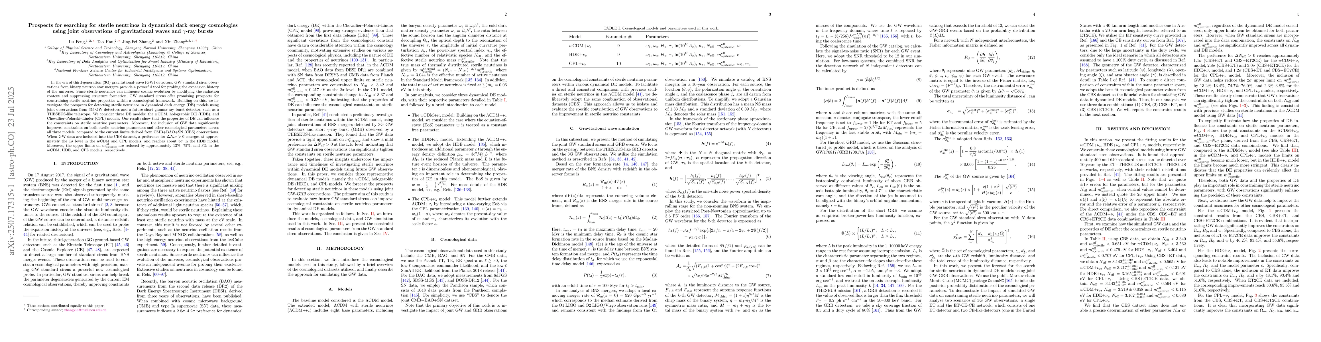 Thumbnail for Prospects for searching for sterile neutrinos in dynamical dark energy
  cosmologies using joint observations of gravitational waves and $γ$-ray
  bursts