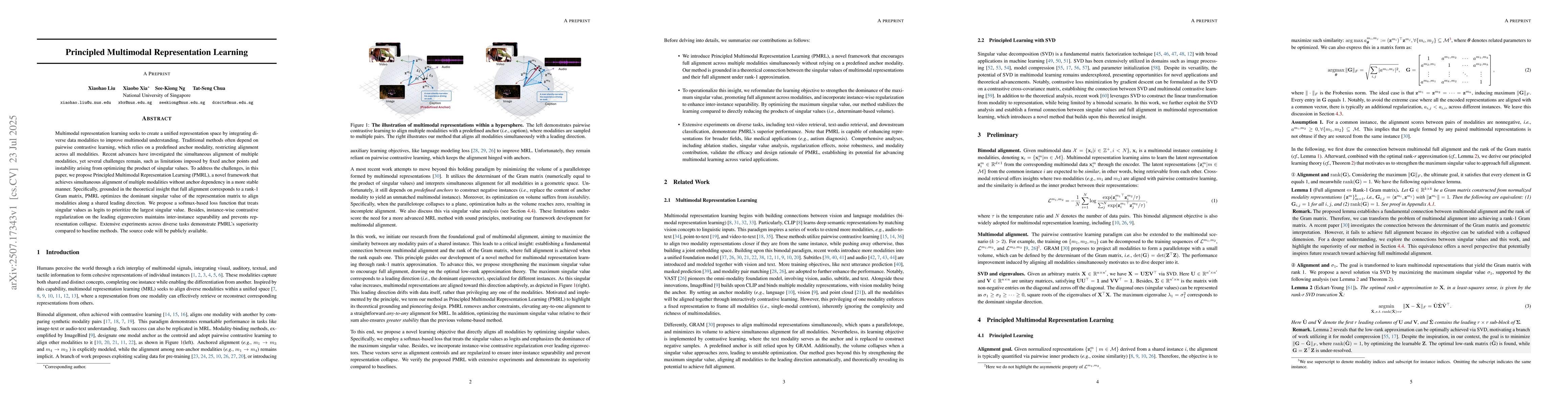 Thumbnail for Principled Multimodal Representation Learning