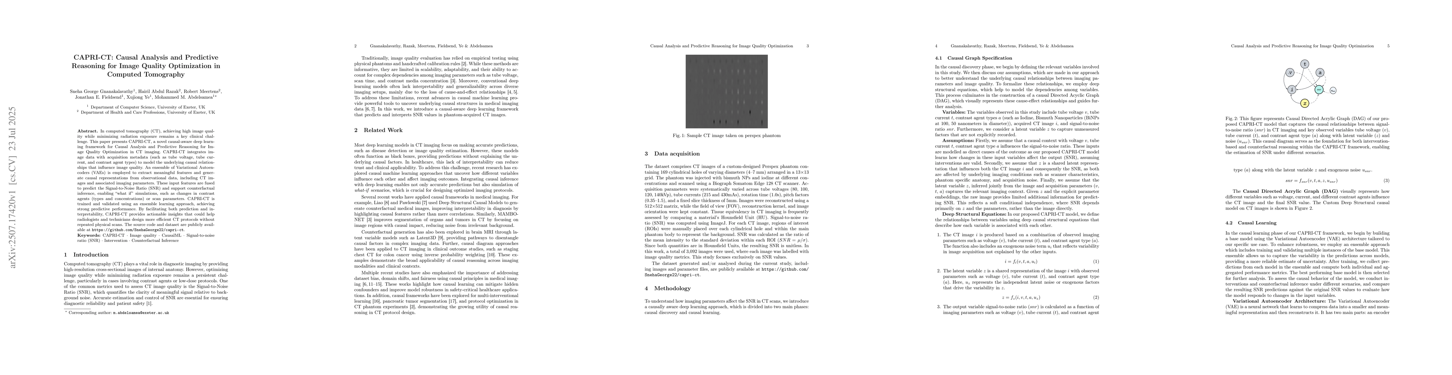 Thumbnail for CAPRI-CT: Causal Analysis and Predictive Reasoning for Image Quality
  Optimization in Computed Tomography