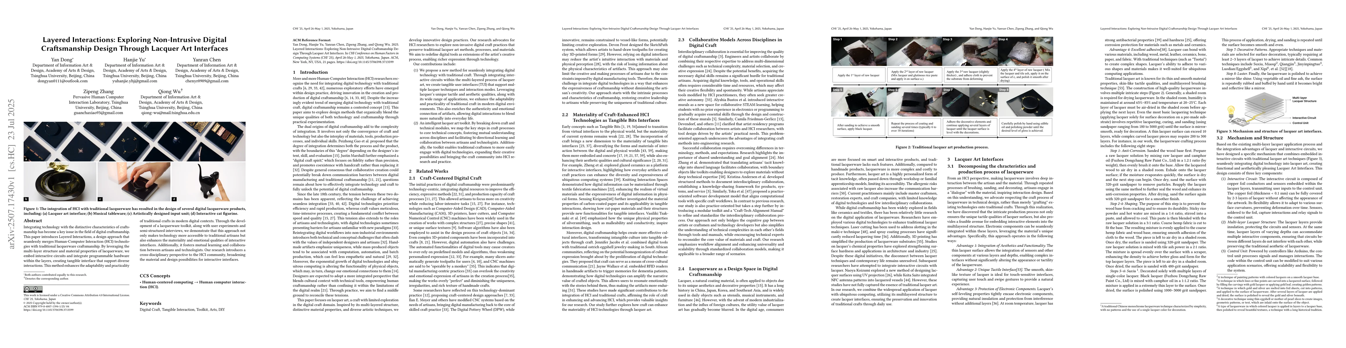 Thumbnail for Layered Interactions: Exploring Non-Intrusive Digital Craftsmanship
  Design Through Lacquer Art Interfaces
